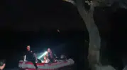 Manavgat Irmağı'nda yürüyüşe çıktı sular yükselince mahsur kaldı