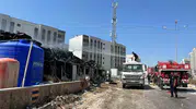 Hatay'da işçilerin kaldığı konteynerler küle döndü