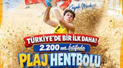 Kum saha 2 bin 200 metrede Erciyes’te hentbol ilki