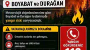 Sinop'un iki ilçesinde orman yangını alarmı verildi