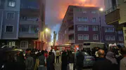 Erzurum'da apartman çatısında dehşet anları: Bir itfaiyeci hastanelik oldu