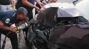 Antakya yollarında motosiklet kazası 2 kişi hastanelik oldu