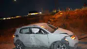 Nevşehir'de lastik patladı, otomobil takla attı, 2 yaralı