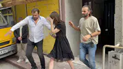 Samsun'da yürekleri ağza getiren anlar: Çatıdaki yabancı uyruklu kadını esnaf kurtardı