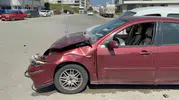 Samsun'da baba ve oğlunun karıştığı trafik kazası yürekleri ağza getirdi