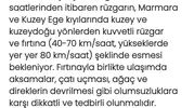 Marmara ve Kuzey Ege için kritik uyarı: Fırtına hayatı olumsuz etkileyecek