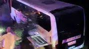 Kırkağaç yolunda korkutan kaza: Yolcu otobüsü kontrolden çıktı