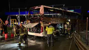 Kuzey Marmara Otoyolu'nda dehşet anları: Yolcu otobüsü alev topuna döndü