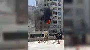 Şanlıurfa'da korku dolu anlar: 8 katlı binada yükselen alevler paniğe yol açtı