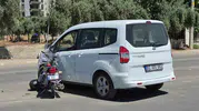 Adıyaman'da trafik kazası: Motosiklet sürücüsü hastanelik oldu