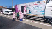 Fabrika kapısında sağlık hizmeti: Düzce'den gelen tır Bartın'da hayat kurtarıyor