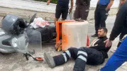 Bursa'da kuryenin kabusu: Ani manevra yapan araç kazaya davetiye çıkardı
