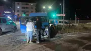 Erzurum'da geceyi sarsan çarpışma: Ticari araçlar refüjde durabildi