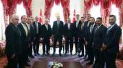 Dolmabahçe'de kritik zirve: Dört büyüklerin başkanları Erdoğan ile bir araya geldi