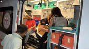 Adıyaman'da zincirleme kaza: Otomobil kaldırıma çıktı, motosikletli son anda kurtulmaya çalıştı