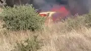 Gebze'de sabah saatlerinde korkutan manzara: Park halindeki araç küle döndü