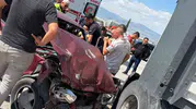 Burdur'da şiddetli çarpışma: İki kişi hastanelik oldu
