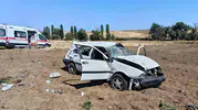 Kırıkkale yolunda korkunç kaza: Kontrolden çıkan araç tarlaya uçtu