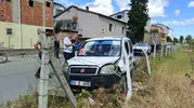 Samsun'da korkutan kaza: Direksiyon başında gelen kriz dolmuşu mezarlığa sürükledi
