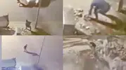 Anamur'da dehşet anları: Tartışma büyüdü, araç temel çukuruna uçtu