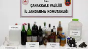 Bayramiç'te jandarmadan kaçak içki baskını: Cephanelik gibi evden çıkanlar şoke etti