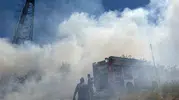 Başkentin göbeğinde korku dolu anlar: Baz istasyonları bölgesinde alevler yükseldi