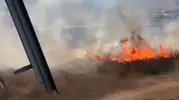 İnegöl'de korkutan yangın: Yerleşim yerlerinin yanı başında büyük panik