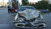 Kırıkkale'de trafik kâbusu: Otomobil minibüse arkadan çarptı