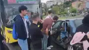 Başakşehir'de akşam trafiğinde şiddetli çarpışma: 3 kişi hastanelik oldu
