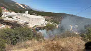 Gülümbe rampalarında korkutan alevler: Mermer fabrikasından ormana sıçradı