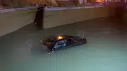 Mersin'de nefes kesen kurtarma operasyonu: Vinçle kanala indi, otomobille birlikte yukarı çekildi