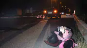 Kavşakta dehşet anları: Çarpışmanın şiddetiyle metrelerce sürüklendi