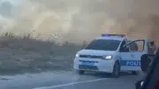 Kapaklı'da korkutan alevler: Rüzgar yangını körükledi