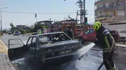 Aydın-Denizli karayolunda korku dolu anlar: Seyir halindeki otomobil alevlere teslim oldu