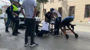 Gazi Caddesi'nde motosiklet kazası: Sürücü hastanelik oldu