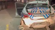 Sakarya'da gece yarısı dehşeti: Kontrolden çıkan çekici polis otosunu biçti