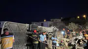 Gaziantep Nurdağı'nda korkunç kaza: Otobüs ve otomobil çarpıştı, 7 can kaybı