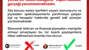 Ekonomi yönetiminde istifa söylentilerine resmi yalanlama geldi