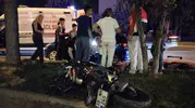 Talas Bulvarı'nda korkutan kaza: Motosiklet sürücüsü hastanelik oldu