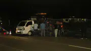 Samsun'da gece yarısı dehşeti: Virajı alamayan otomobil kamyoneti devirdi