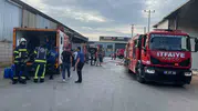 Denizli'de korku dolu anlar: Kırpıntı deposu alevlere teslim oldu