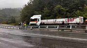 D-655 karayolunda dev tır dehşeti: Ulaşım tamamen durdu