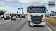 Salihli'de kavşak faciası: Sepetli motosiklet sürücüsü hayatını kaybetti