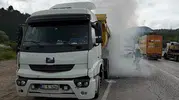 Ordu'da dehşet anları: Seyir halindeki kamyon bir anda alev topuna döndü