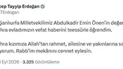 Abdulkadir Emin Önen'i sarsan kayıp: Cumhurbaşkanı Erdoğan'dan taziye mesajı