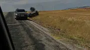 Sivrihisar yolunda korkutan kaza: Otomobil takla atarak araziye uçtu