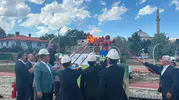 Arpalı’da kışa girerken büyük konfor: Doğal gaz meşalesi yandı