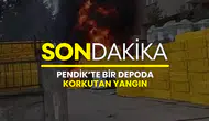Pendik’te bir depoda korkutan yangın: Ekipler yangına müdahale ediyor