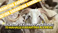 Balıkesir’de Kurban Öncesi Kriz: 15 Mahallede Karantina Altında!