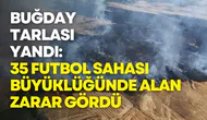 Buğday tarlası yandı: 35 futbol sahası büyüklüğünde alan zarar gördü